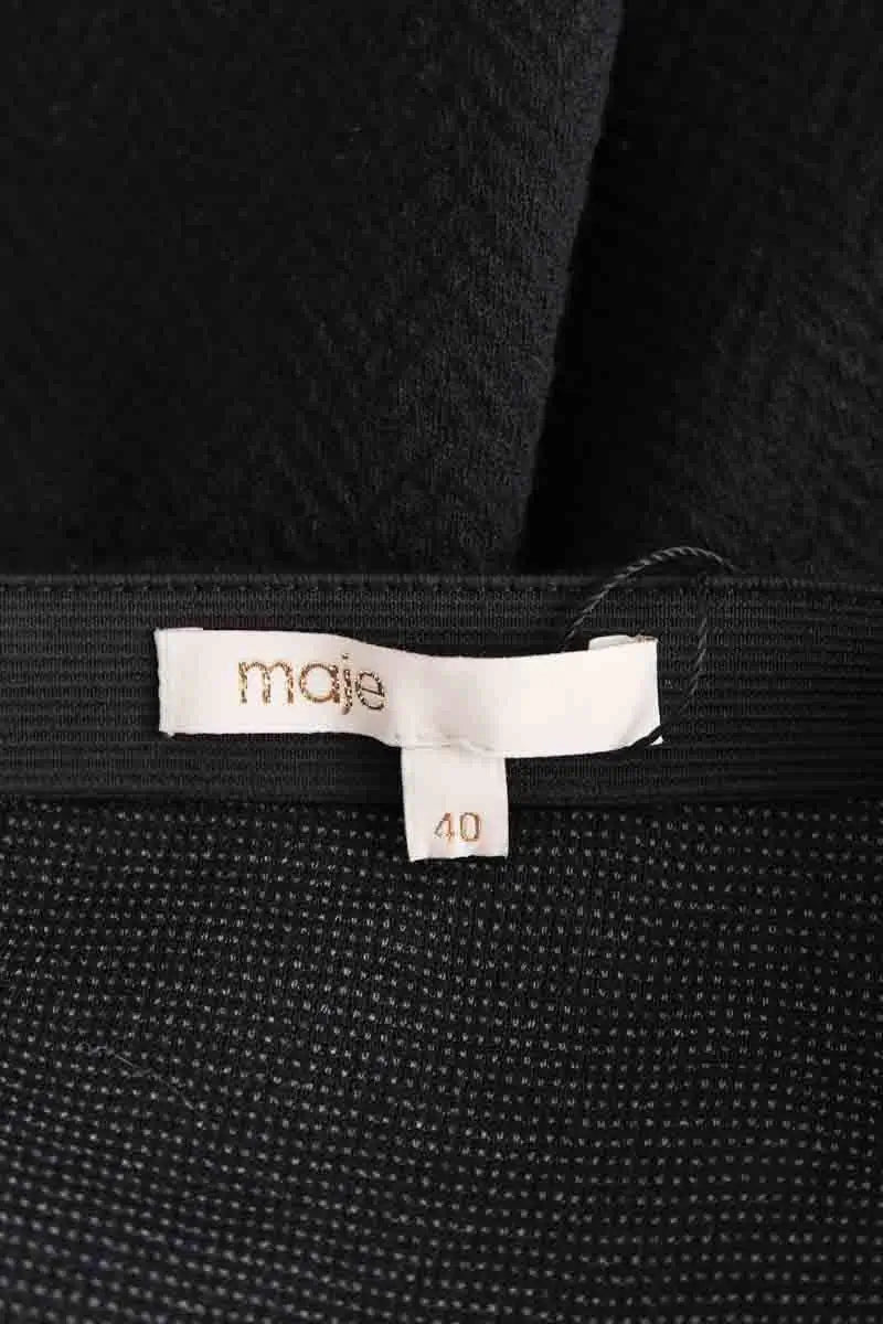 Mini jupe Maje Noir en Coton
