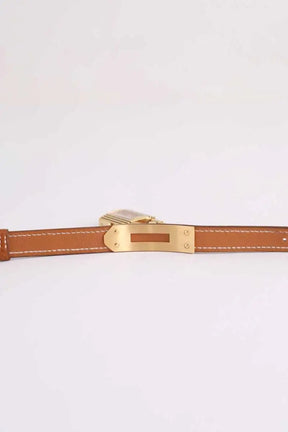 Montre Hermès Kelly Camel en Plaqué or