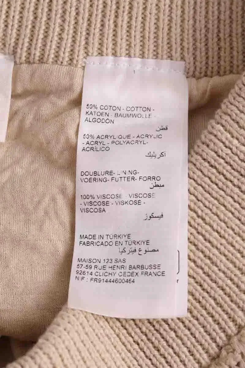 Mini short Maison 123 Ecru en Coton