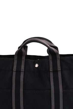 Cabas Hermès Toto Noir en Tissu