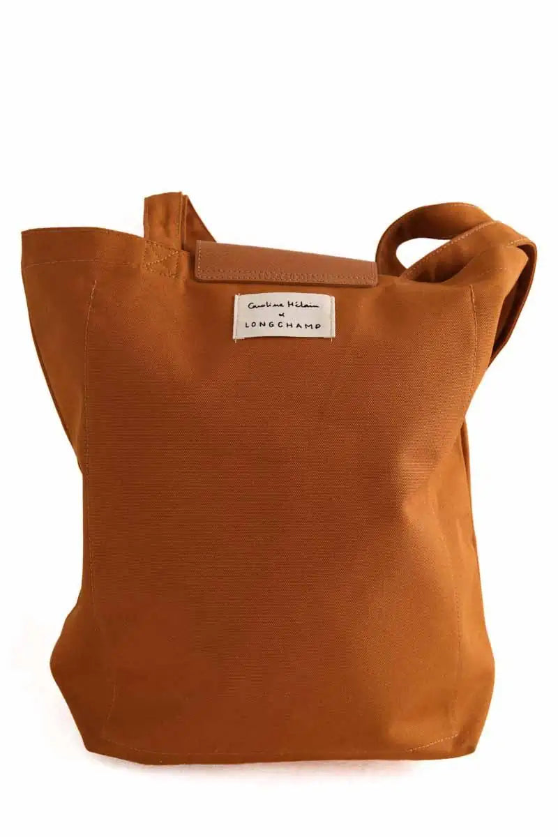 Cabas Longchamp Camel en Coton