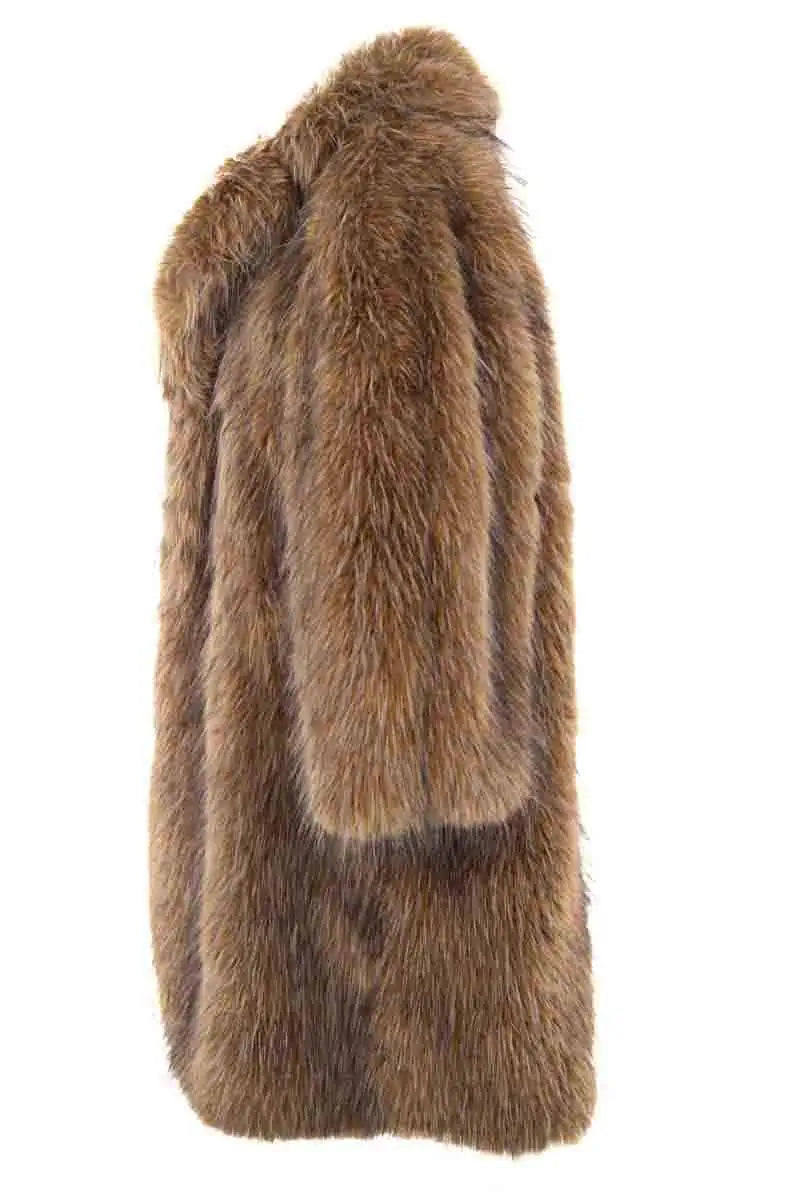 Manteau Ganni Camel en Fourrure