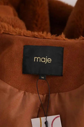 Manteau Maje Marron en Synthétique