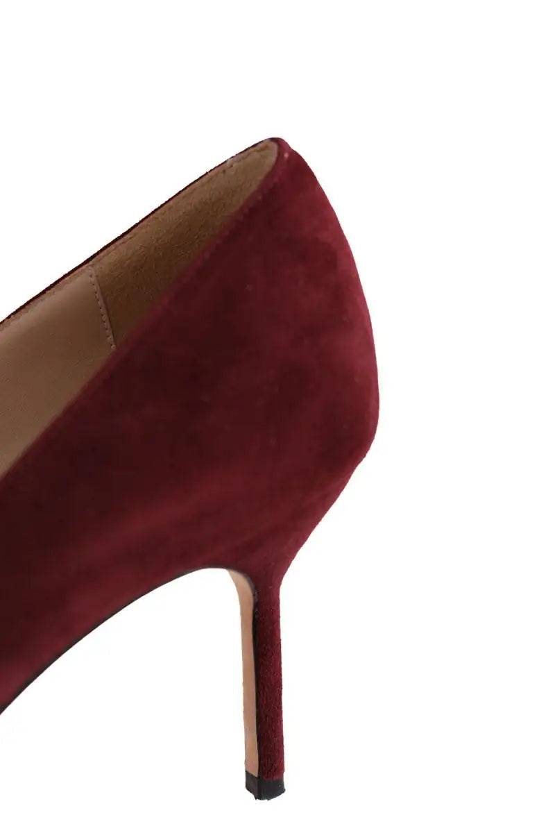 Talons Manolo Blahnik Bordeaux en Cuir