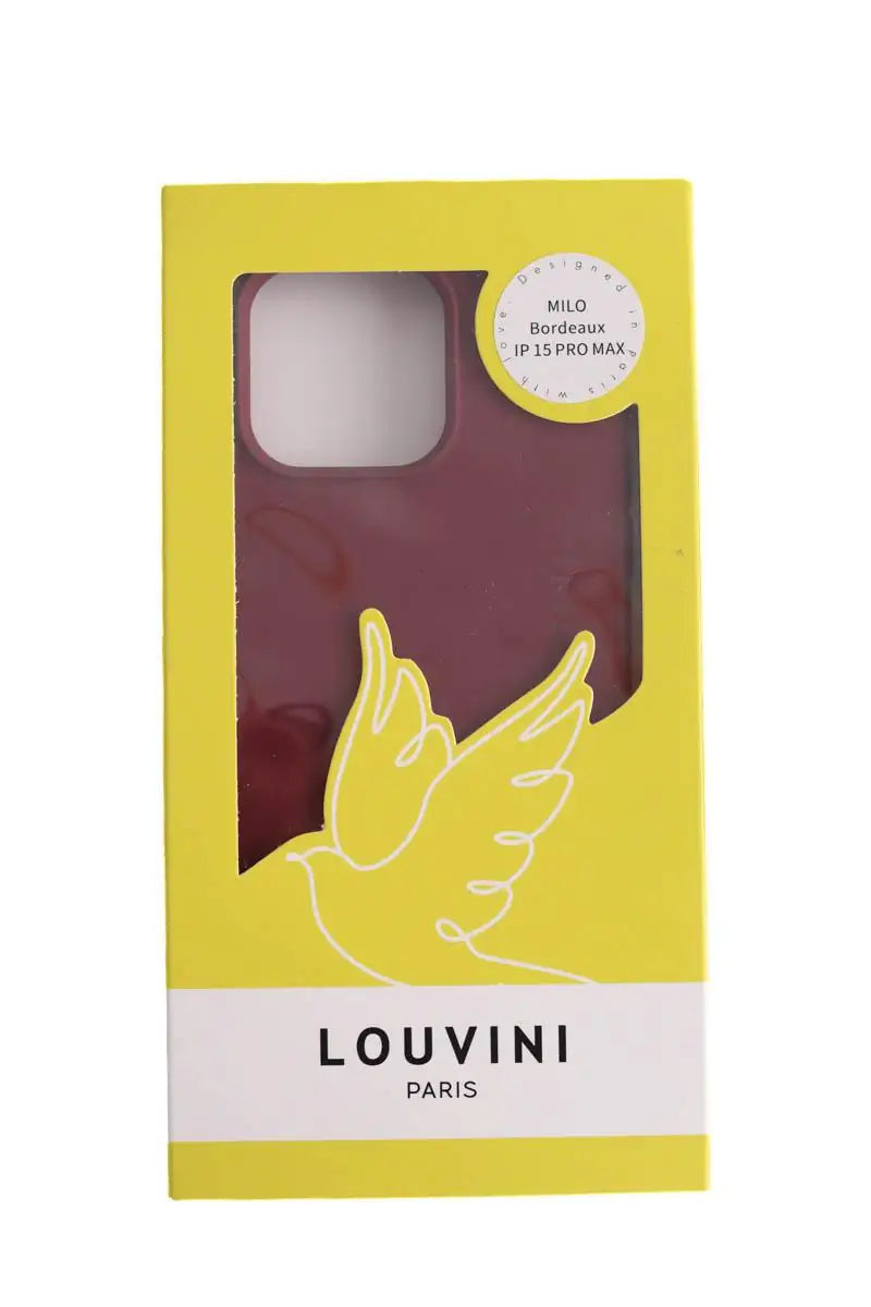 Coque en silicone Iphone 15 Pro Max LOUVINI Bordeaux en 