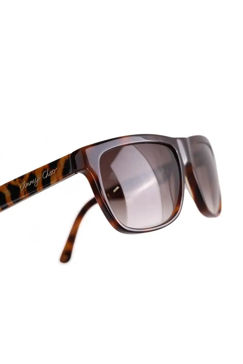 Lunettes de soleil Jimmy Choo Marron en Plastique