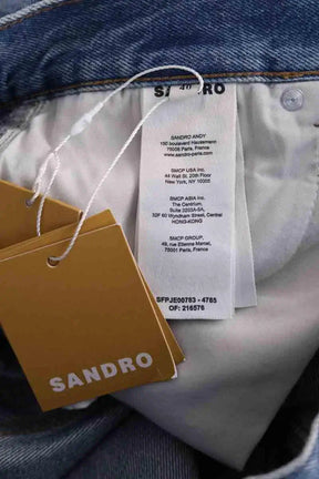 Jean large Sandro Bleu en Coton
