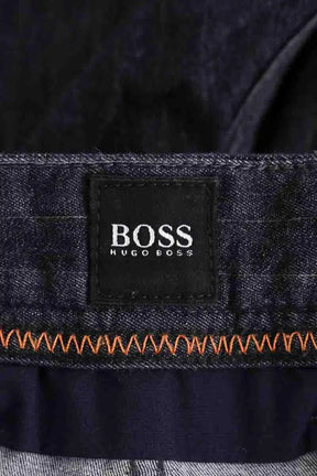 Jean droit Boss Bleu en Coton