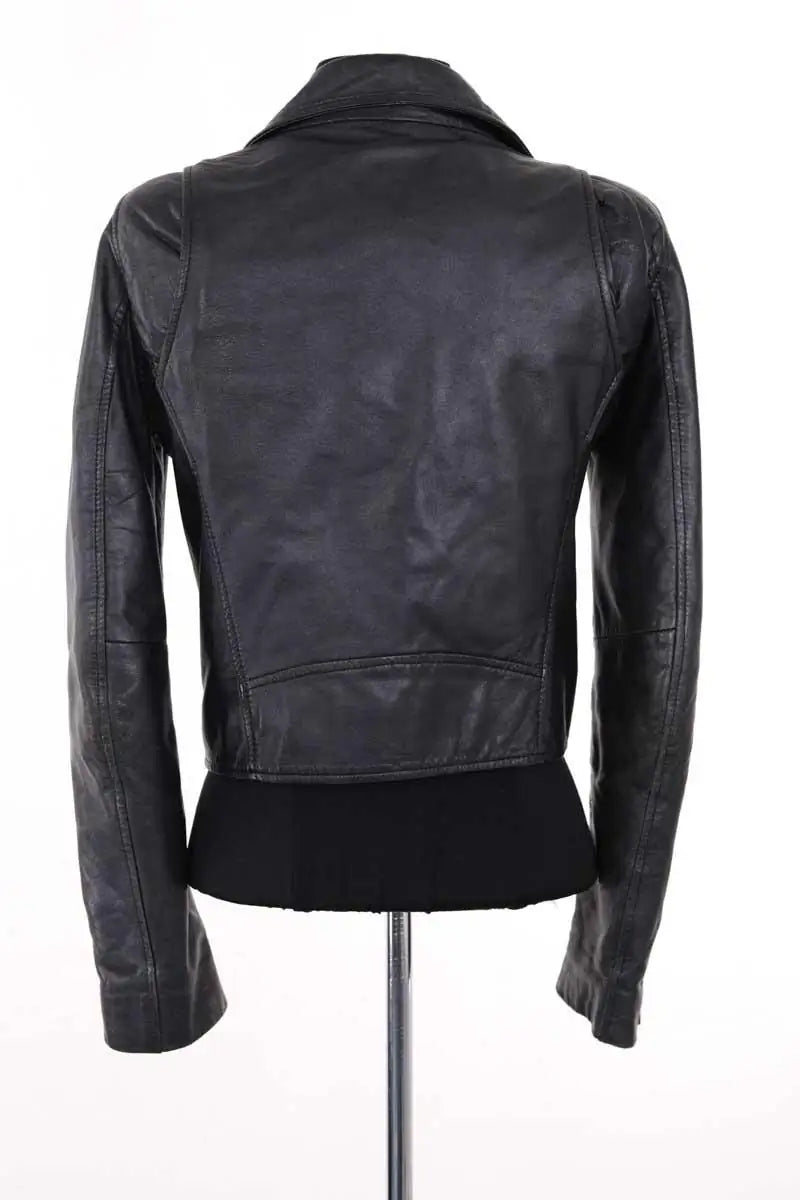 Veste Maje Noir en Cuir