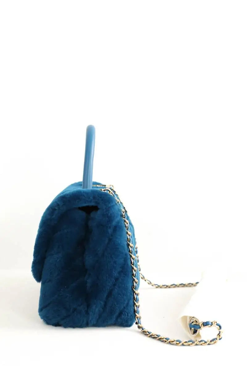 Sac à bandoulière Chanel Coco Handle Bleu