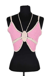 Top Sandro Rose en Viscose, taille M - Seconde Main