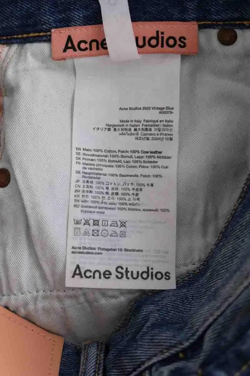 Jean large Acne Studios Bleu en Coton
