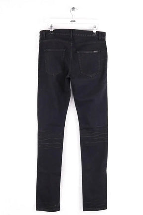 Jean droit Saint Laurent Noir en Coton