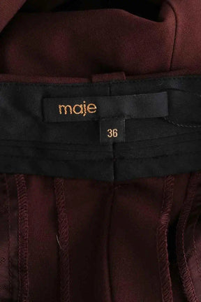 Pantalon droit Maje Bordeaux en Laine