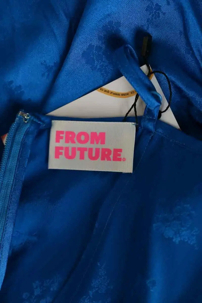 Robe From Future Bleu en Soie