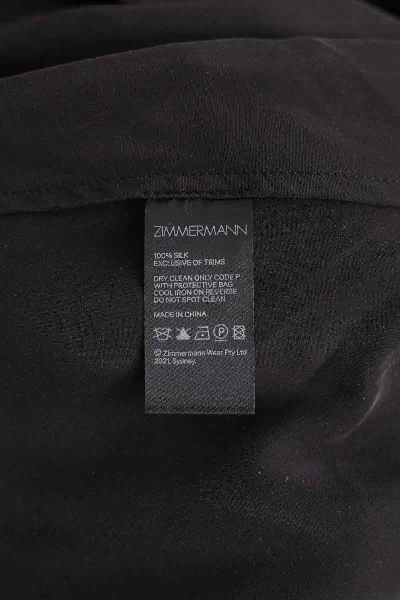 Robe Zimmermann Noir en Soie