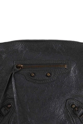 Pochette Balenciaga City Anthracite en Cuir