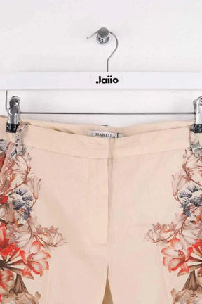 Pantalon droit Marella Beige en Viscose