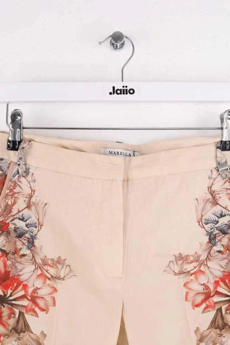 Pantalon droit Marella Beige en Viscose