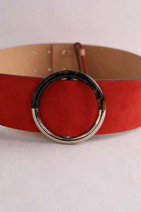 Ceinture Tara Jarmon Rouge en Daim