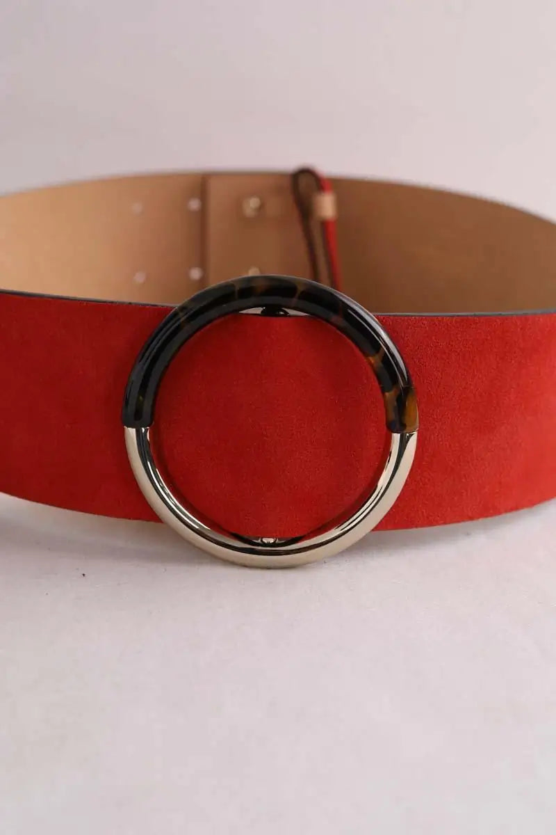 Ceinture Tara Jarmon Rouge en Daim