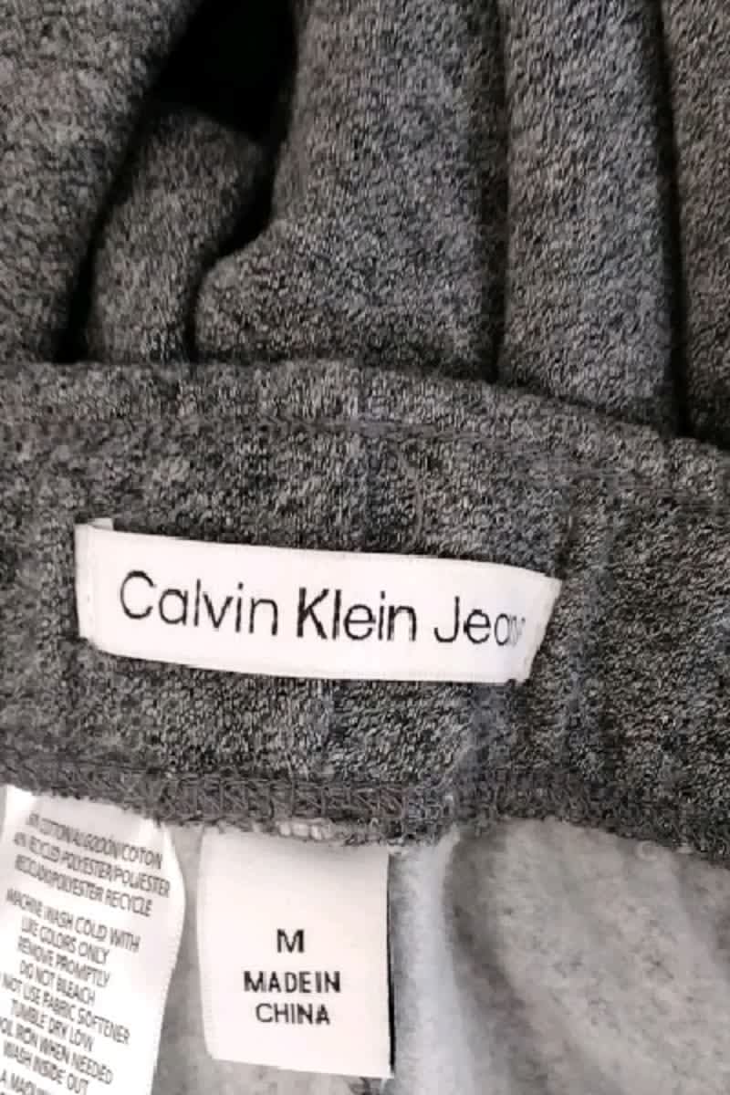 Pantalon droit Calvin Klein  Gris