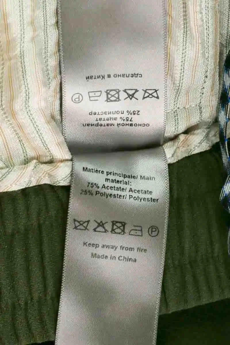Pantalon droit Zadig & Voltaire Kaki en Synthétique