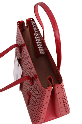 Sac porté épaule Alaïa Mina Rouge en Métal
