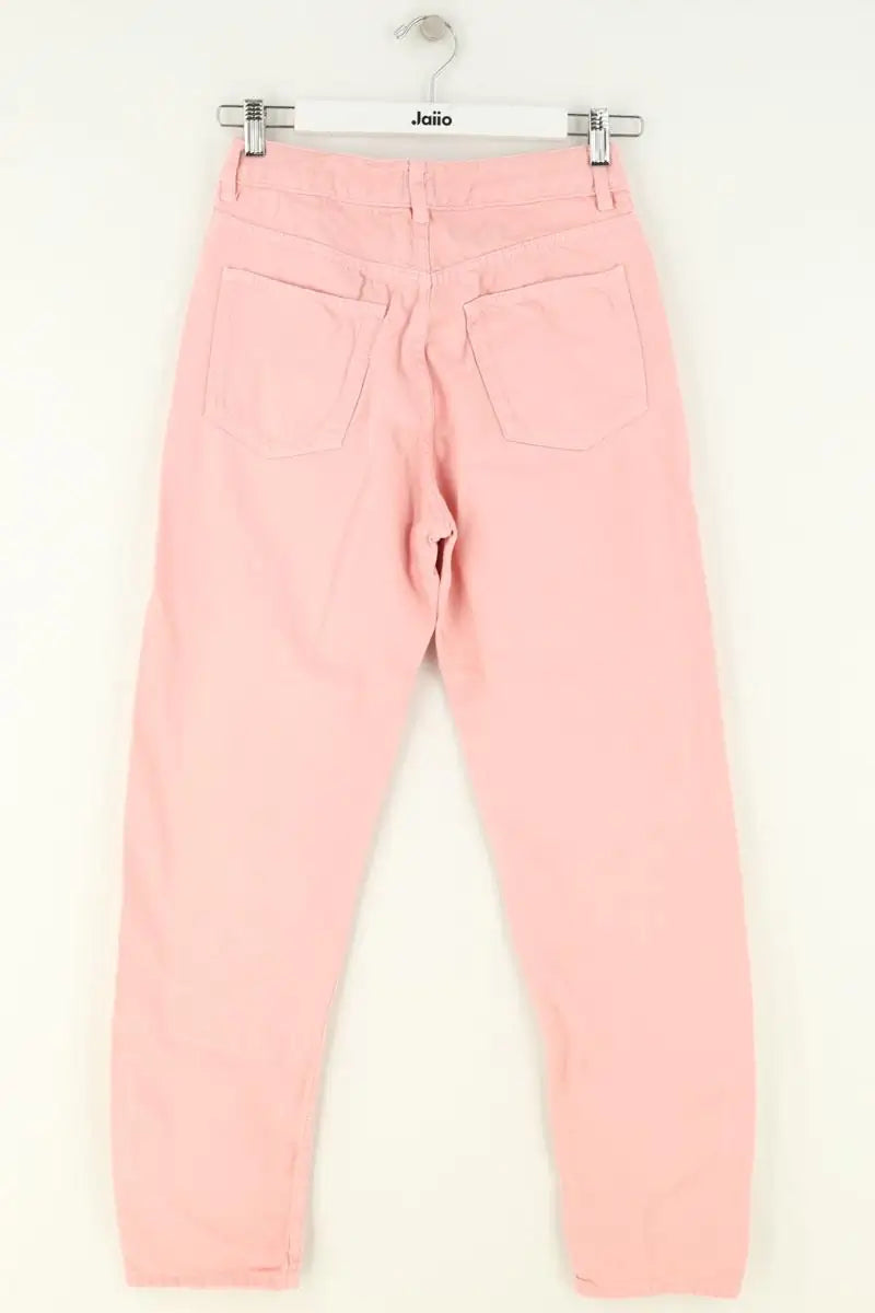 Jean droit Des Petits Hauts Rose en Coton