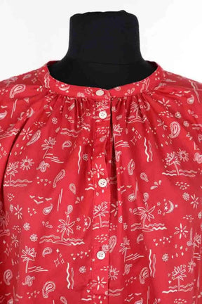 Blouse Balzac Rouge en Coton