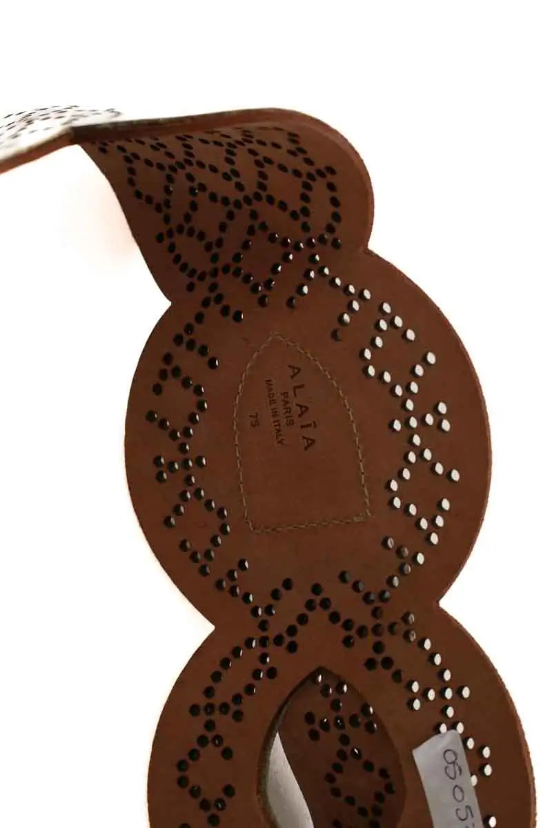 Ceinture en cuir Alaïa  Blanc