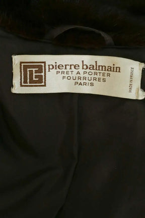 Manteau Balmain Marron en Fourrure