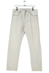 Jean droit Saint Laurent Gris en Coton, taille S - Seconde Main