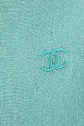 Écharpe Chanel Bleu en Cachemire