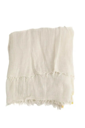 Écharpe Maje Blanc en Coton - Seconde Main
