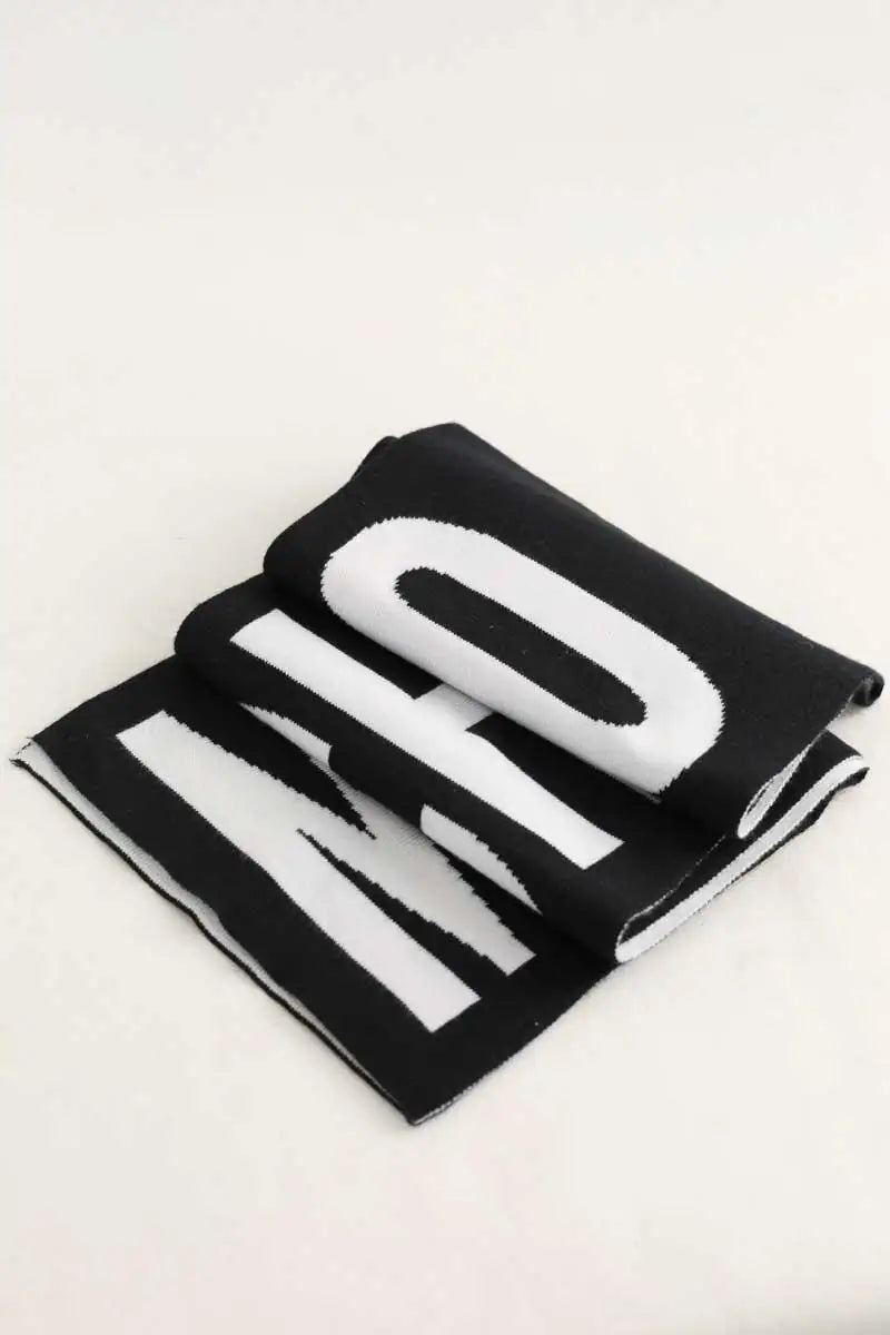 Écharpe Moschino Noir en Laine