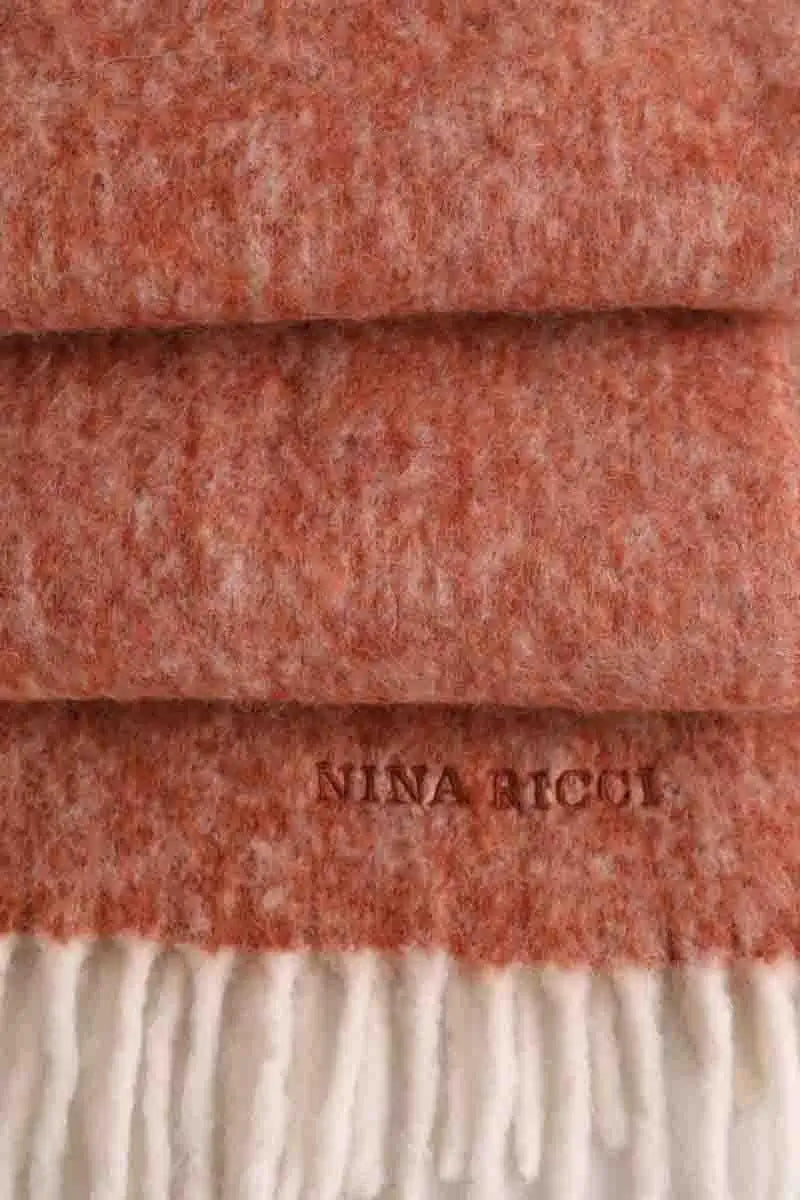 Écharpe Nina Ricci Marron en Laine