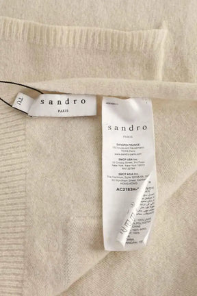 Écharpe Sandro Ecru en Laine