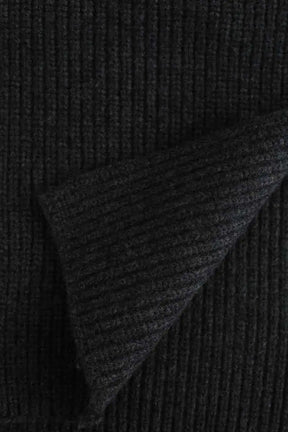 Écharpe Yves Salomon Anthracite en Laine