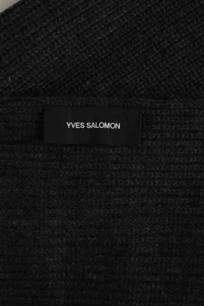 Écharpe Yves Salomon Anthracite en Laine