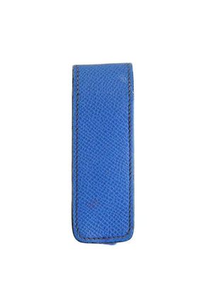 Ecrin pour rouge à lèvre Hermès Bleu en Cuir