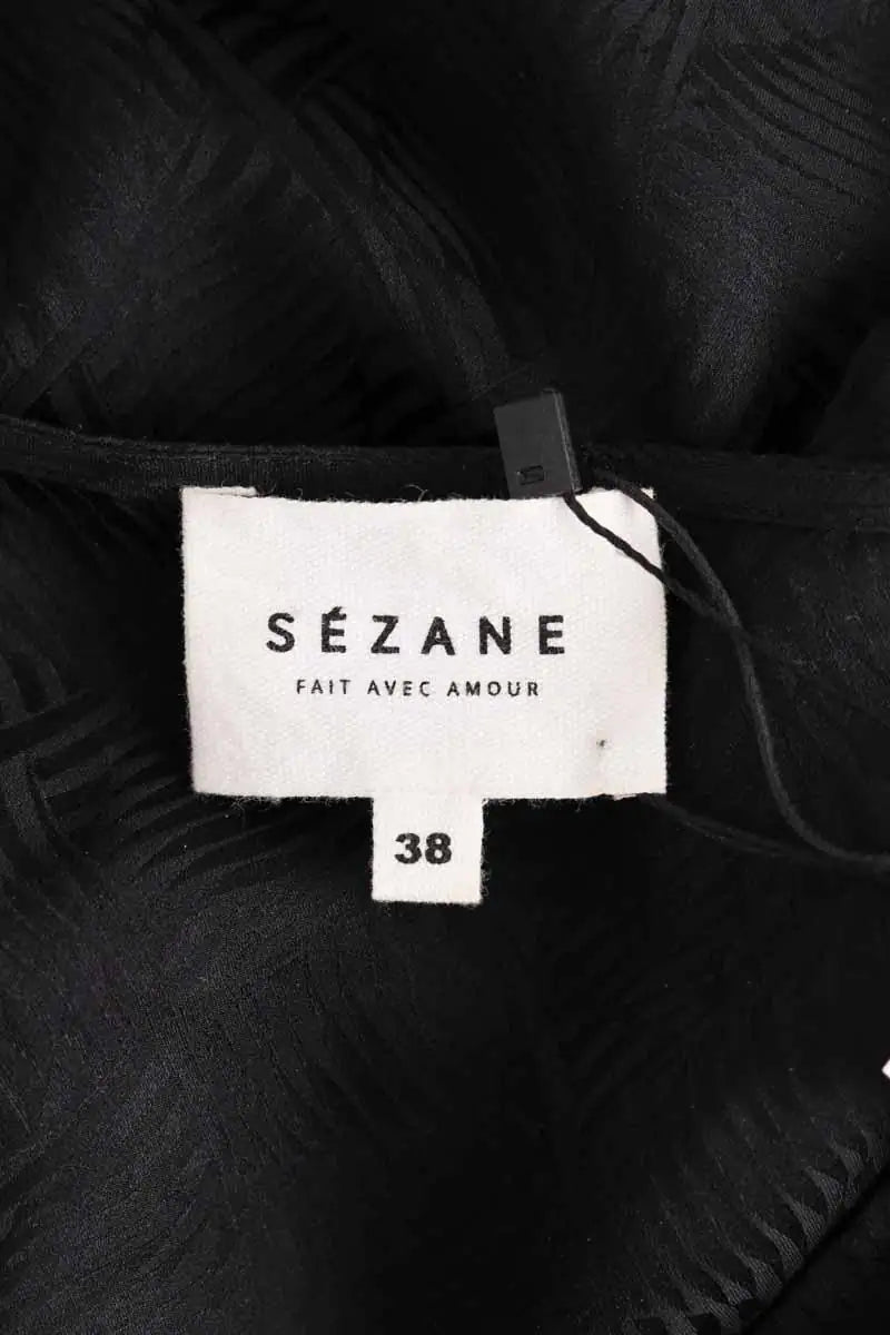 Robe Sézane Noir en Soie
