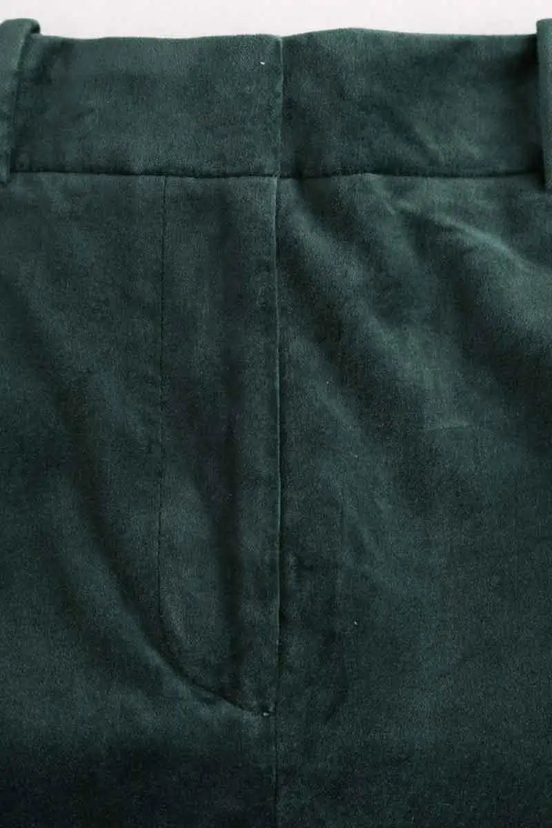 Pantalon droit Boden Vert en Velours