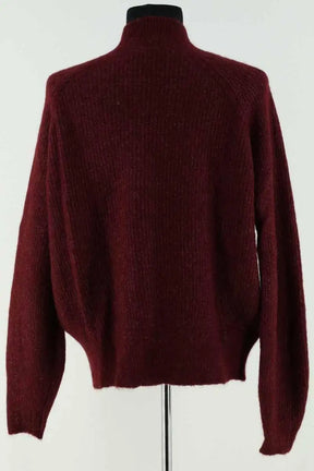 Pull Sézane Bordeaux en Laine