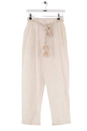 Pantalon droit Mes Demoiselles Oceanic Ecru en Coton, taille S - Seconde Main