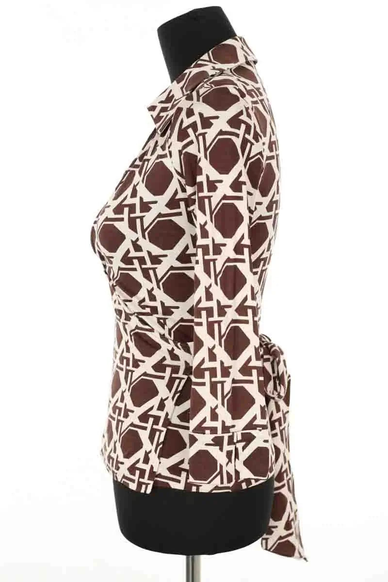 Cache-coeur Diane Von Furstenberg Marron en Soie