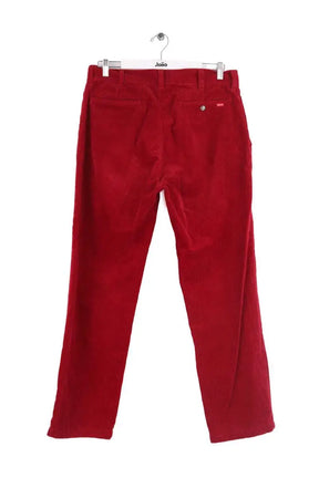 Pantalon large Supreme Rouge en Velours
