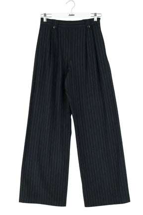 Pantalon large Sézane Bleu en Laine, taille S - Seconde Main