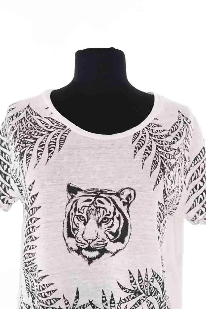 T-shirt Sandro Blanc en Soie