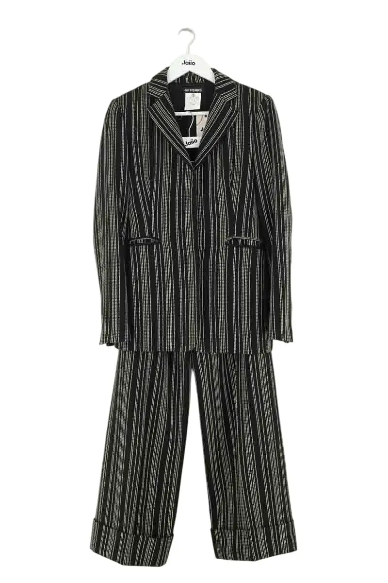 Ensemble tailleur rayé Ferre Noir en Laine, taille S - Seconde Main